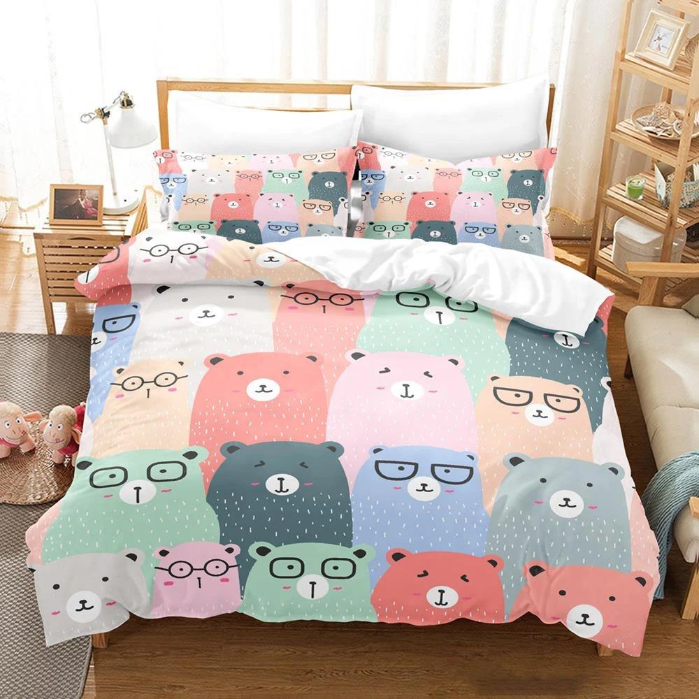 Kawaii Capybaras Bedding Collection Single Twin Full Queen King Size Bed Collection Aldult Kid Bedroom Duvetcover Collections 3D Bed Cover Set