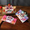 6pcs/set Cartoon Red Packet Lion Dance Good Luck Pocket Cute Red Envelope Bonus