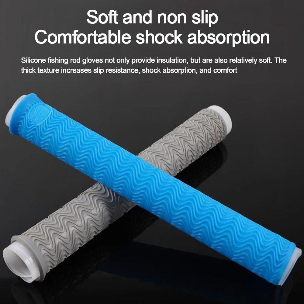 Silicone Fishing Rod Handle Wrap Non Slip Hand Pole Grips Heat Shrink Tube Fishing Rod Grip