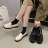 Soft Sole Soft Surface Single Shoes Women's Black Large Size Loafers Summer New Round Head Low Heel British Style Small Leather Shoes
