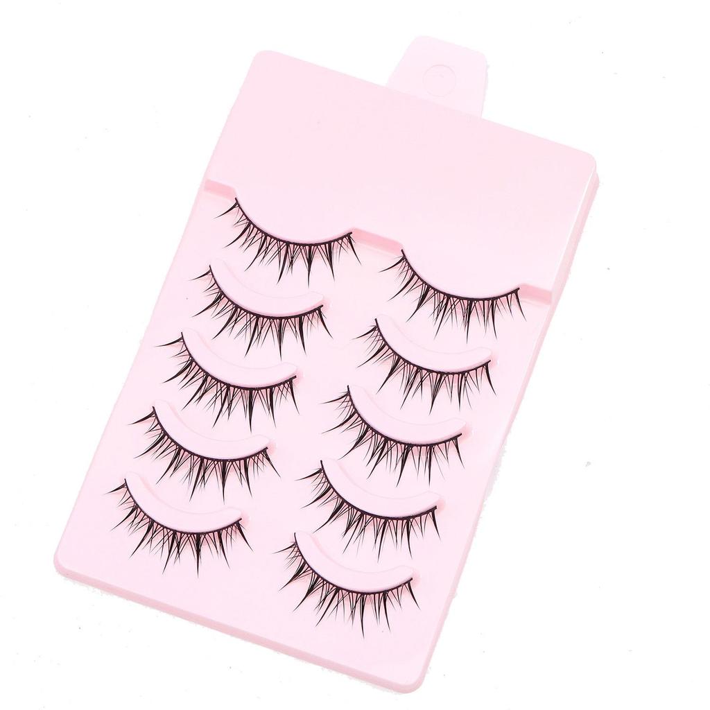 Dense Black False Eyelashes - Natural, Full Strip for Cosplay/Comic, Ideal for Beginners and Cross-Border Styles.