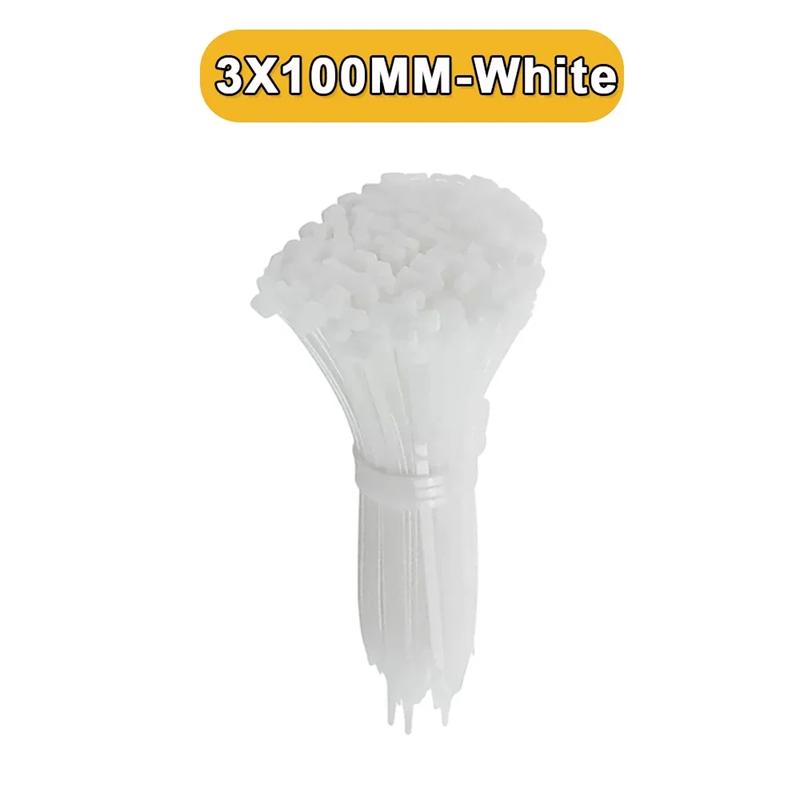 1000/100 шт. Нейлоновые кабельные стяжки Регулируемые самоблокирующиеся стяжки для шнуров Ремни Крепежная петля Многоразовые пластиковые стяжки для проводов для дома и офиса