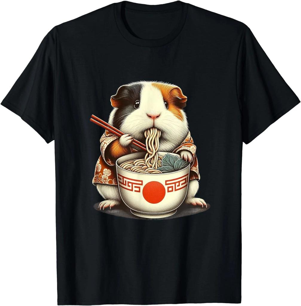 Guinea Pig Ramen Kawaii Neko Japanese Noodles Aesthetic Gift Unisex T-Shirt