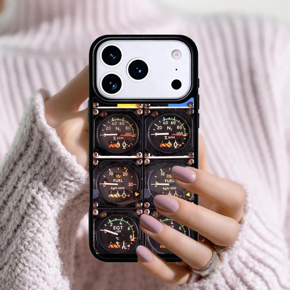 Авиационный Самолетный Приборный Чехол для Телефона для Apple iPhone 17 Air 16E 15 14 Plus 13 12 11 Pro Max Mini Funda Чехол
