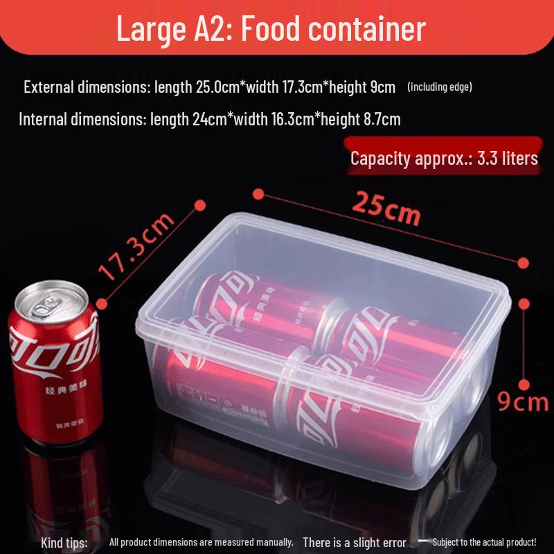 Прозрачный пластиковый прямоугольный контейнер для хранения продуктов