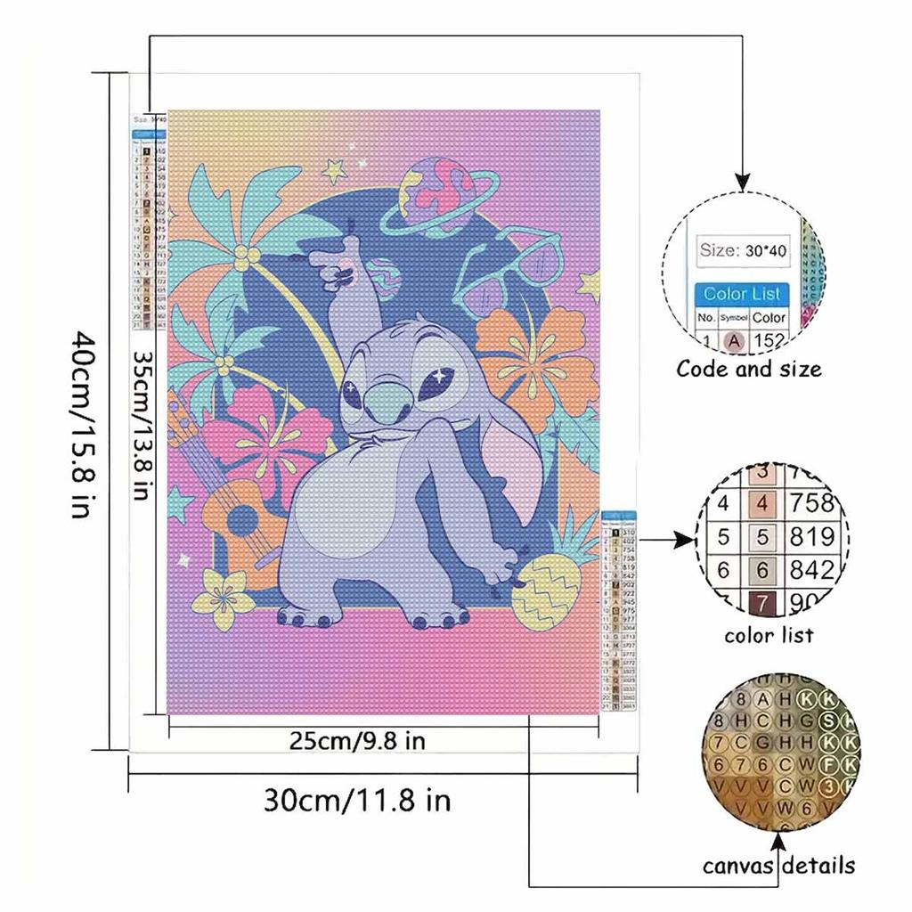 Набор для вышивания крестиком алмазной мозаикой «Стич» сделай сам, растягивание, вышивка крестиком, мозаичное искусство, алмазная живопись полным кругом, алмазное украшение для дома