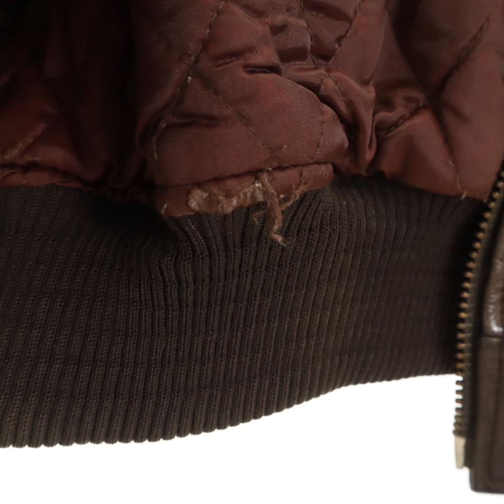 AVIREX 90-е Старая кожаная куртка S Коричневый Блузон Мужская Б/У