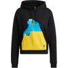 adidas Женская толстовка с капюшоном Neo X «Улица Сезам» с мультяшным рисунком, черная HD7280