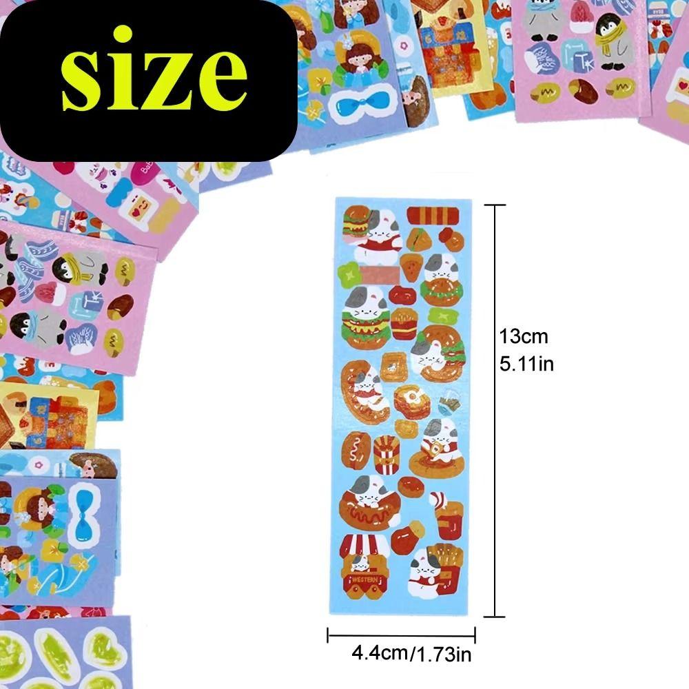60 шт. водонепроницаемые наклейки Kawaii цветные канцелярские наклейки новые скрапбукинг корейская бумага дети