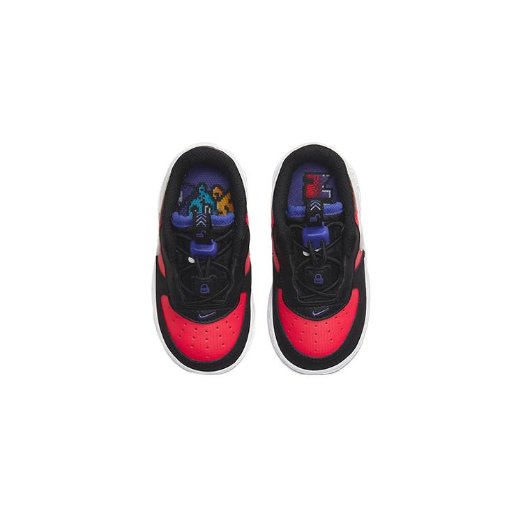 Nike Кроссовки Air Force 1 Toggle SE Повседневные Водонепроницаемые Низкие Скейтбордические Черно-Красные Для Младенцев И Малышей DN3323-600