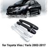 Black Carbon Fiber Handle Or Chrome Side Door Cover for Toyota Vios Yaris XP40 XP90 XP150 Belta 2002~2017 Car Styling 2003