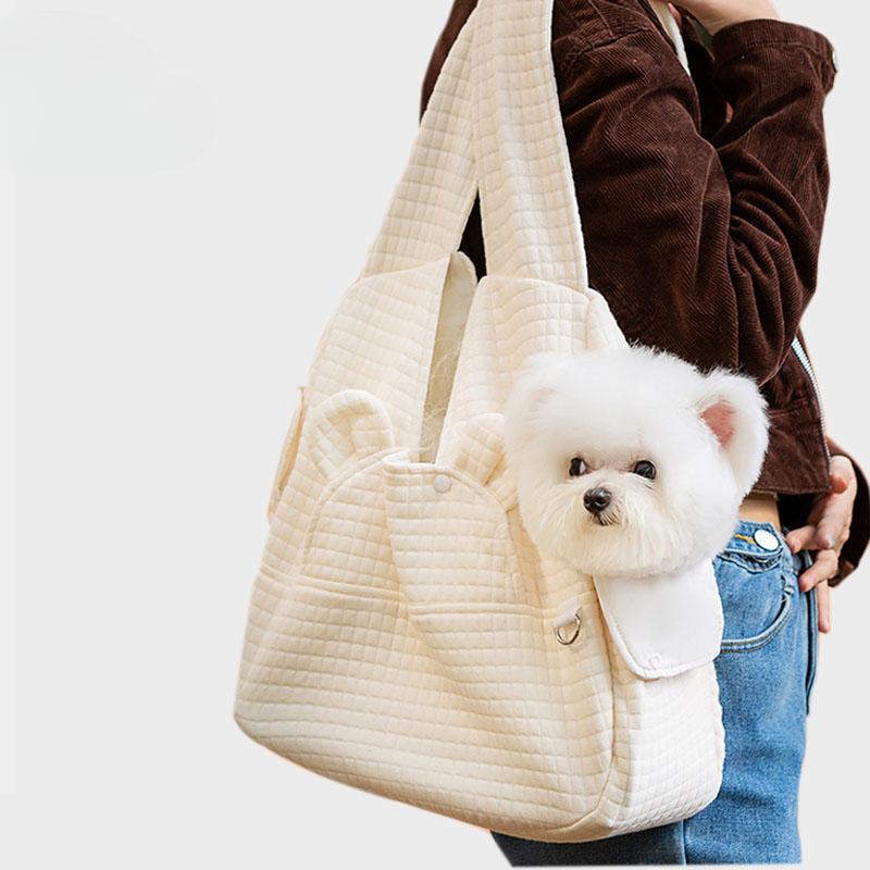 Дышащий хлопковый рюкзак для домашних животных, регулируемые портативные сумки с перекрестной грудью для маленьких собак и кошек