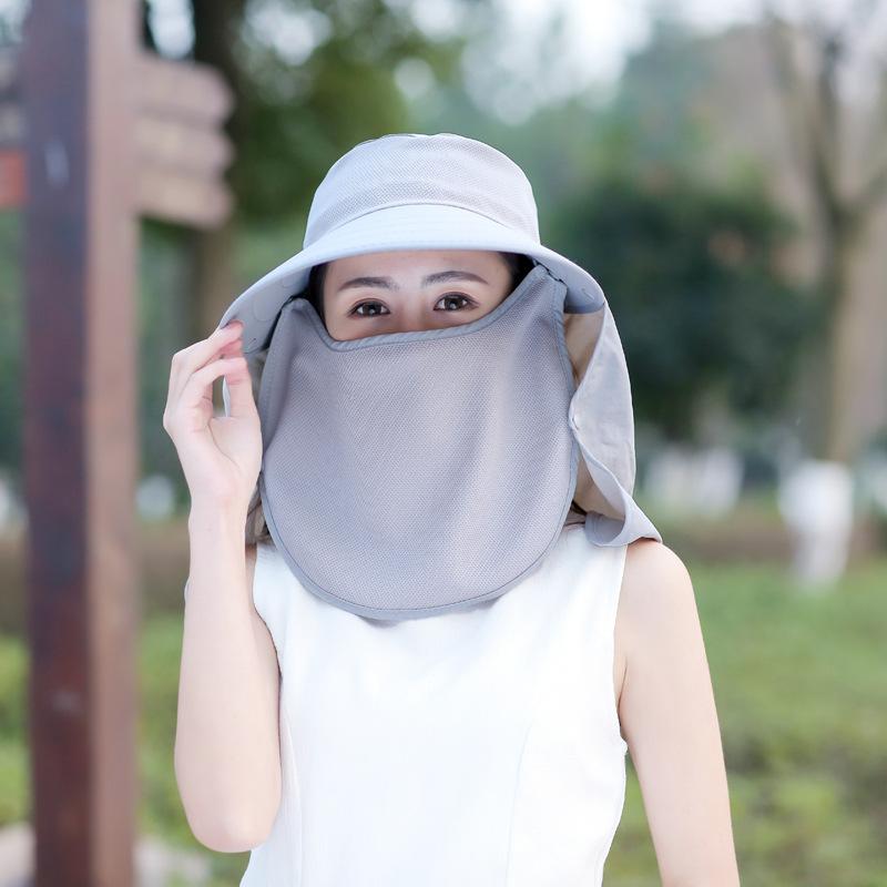 Шляпа от солнца с большими полями, женская летняя солнцезащитная поясная маска, защита от ультрафиолета, складная шляпа для езды на электромобиле, пляжная шляпа