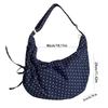 Korean Style Polka Dot Nylon Crossbody Bag Lightweight Ballet Style Pleated Shoulder Bag Prined Large Capacity