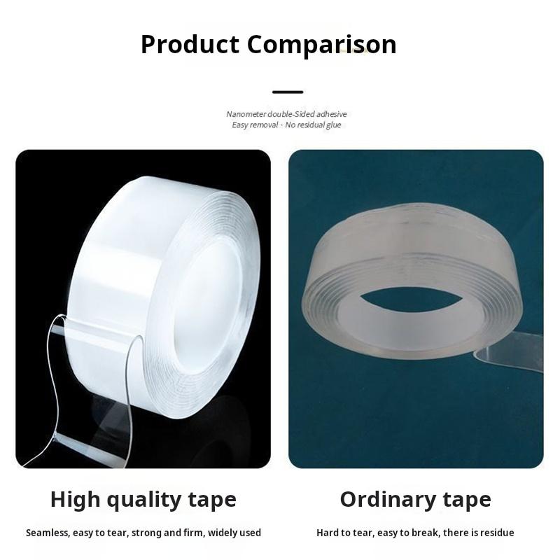 Сильный клей, многоцелевой, 1 шт., водонепроницаемый, сверхпрочный, настенный скотч, клей для кухни, ванной комнаты, прозрачный, 1 мм*2 см*5 м, нескользящие аксессуары