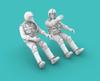 Rise144Models Набор американских пилотов в сидячей позе 2 Пластиковые детали для сборной модели RMA48006 1/48 1960-е-1970-е годы (2 фигурки)