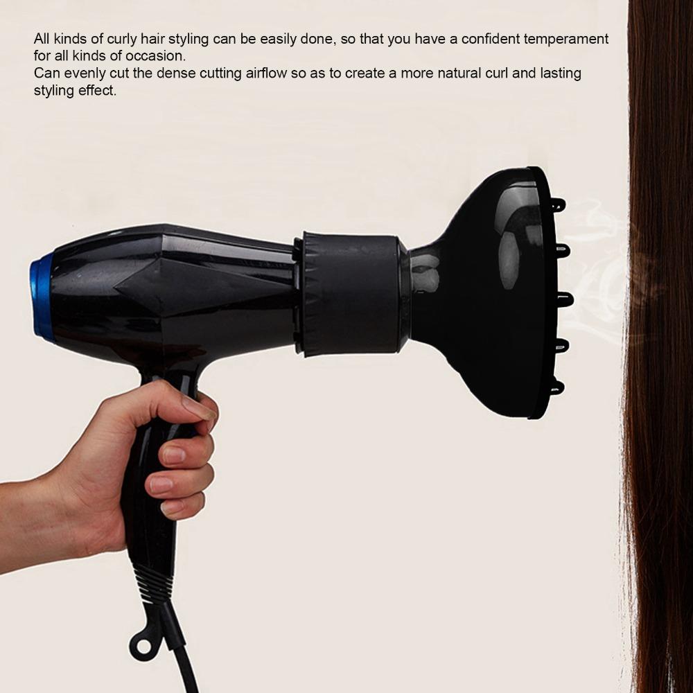 Adjustable Airflow Blow Dryer Diffuser Black Color Universal Diffuser Attachment Home Use
