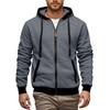 Men's Hoodie Jackets With Pockets Long Sleeve Zipper Drawstring Hooded Sweatshirt Comfort Cotton Coat