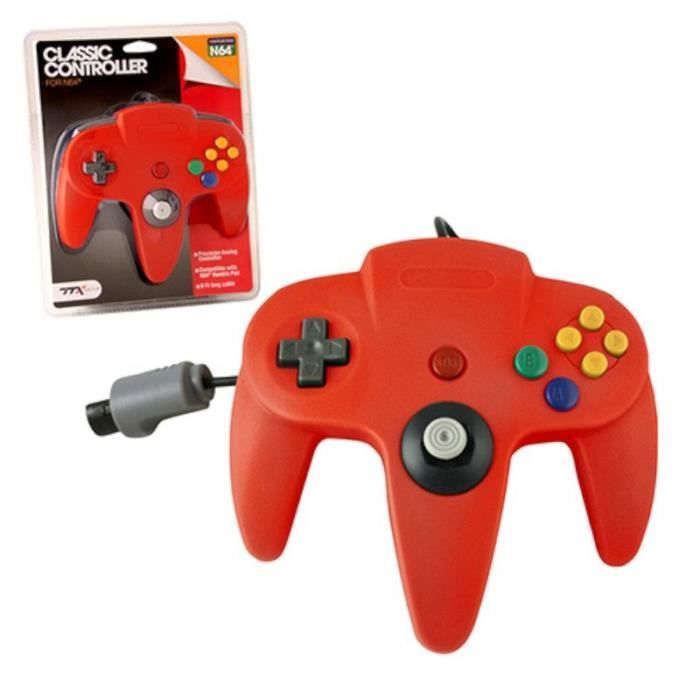 Проводной джойстик TTXTECH для консоли Nintendo 64 N64 — красный