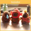 Capybara Keychain Stuffed Soft Short Plush Toy Pp Cotton Backpack Accessory