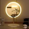 "High-End LED Makeup Mirror with Tri-Color Light and Rechargeable Ring Light"