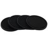 4pcs Car Coasters Black Car Accessories Insert Coaster