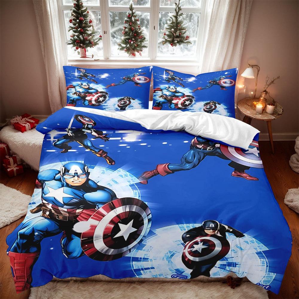 2026 3D Cool Spider-Man Cartoon Duvet Cover Set Soft Wash Bed Comfortable Student Dormitory Home Baby Bedding Best seller