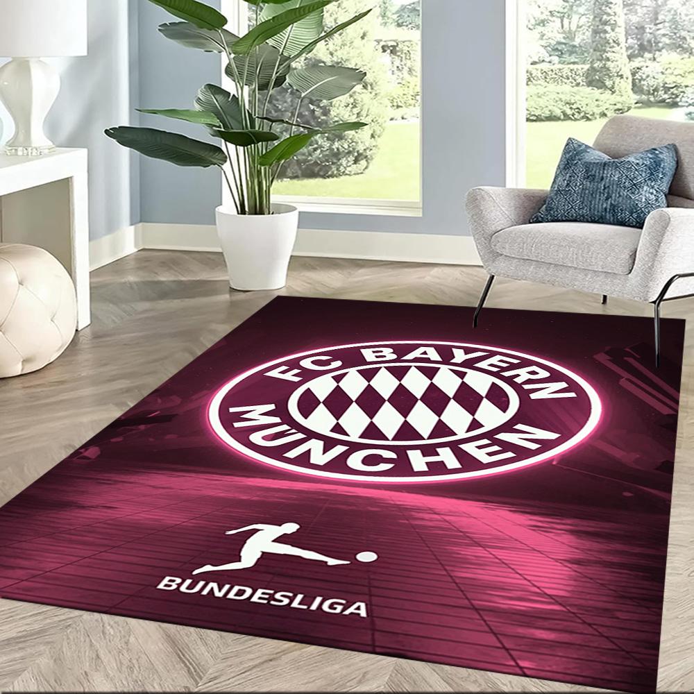 Bayern Munich Football Crest 1 Square rugs are a great choice for living rooms, bedrooms, home décor, and as gifts