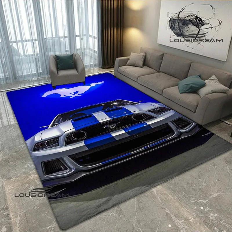 3D ковер с логотипом автомобиля M-Mustang, кухонные коврики, нескользящий ковер, уличные ковры, ковер для зоны, декор спальни, подарок на день рождения