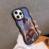 Чехол ZZZ Belle для iPhone 17 16 15 14 13 12 11 Air Pro Max Plus Черный Мягкий ТПУ Покрытие с Волнистым Краем