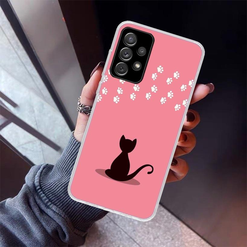 Cat Dog paw design Phone Case For Samsung Galaxy A17 A57 A37 A16 A26 A36 A56 A15 A25 A35 A55 A14 A13 A54 A53 A34 A24 A33 A23 Gal