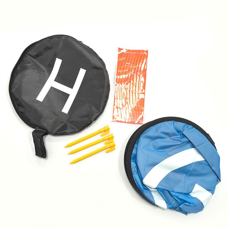 Portable Foldable Drone Landing Pad with Coordinates, 75cm/55cm for Outdoor Use