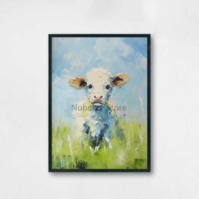 Милые детские плакаты с животными Милые принты с дикой природой Картина маслом на холсте Лесные настенные художественные картины Украшения для детской комнаты