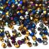 Metal Color 100pcs Dia 4mm Bicone Shape Electroplated Austrian Crystals Glass Beads Loose Spacer Beads for Jewelry Making