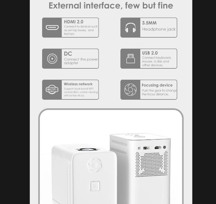 NEW MI30 Projector Android 10 Smart WIFI Portable Home Theater Cinema Android Phone Beamer Bluetooth LED 1080 Projector