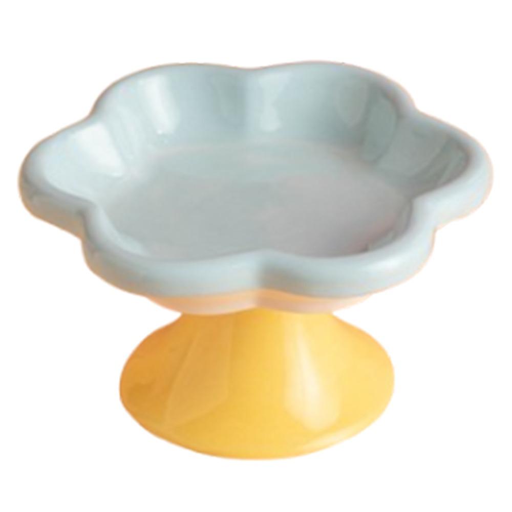 Керамическая миска для кошек с защитой шеи, нескользящий контейнер для еды и воды для собак, миска для домашних животных на высокой ножке, тарелка для воды