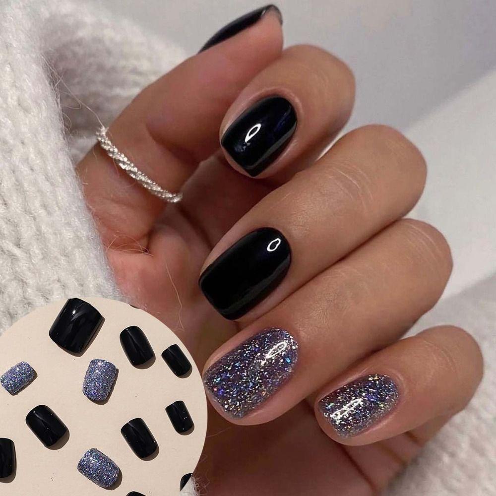 Носимые маникюрные накладные ногти с квадратной головкой, пресс для ногтей, водонепроницаемые кончики ногтей для девочек