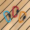 Outdoor Screw Lock Buckle D Shaped Carabiner Clasp Keyring Clip Camping Kits Sports Rope Buckle Water Cup Buckle  Tool