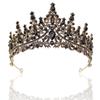 Барокко Ретро Черная Корона из Страз Свадебная Тиара Свадебное Платье Корона на День Рождения Новый Стиль