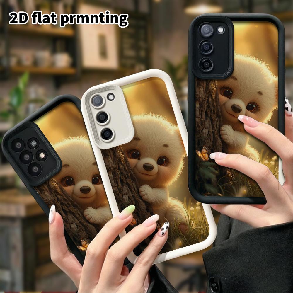 Чехол для телефона: Плоский 2D защитный чехол для Samsung Galaxy A34 A35 M05 M06 S20 S22 S21 FE Plus 5G, с маленьким мишкой-щупом, идеальный рождественский и хэллоуинский hol