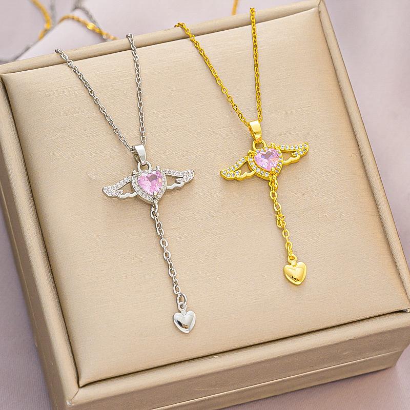 Love Angel Wings Tassel Clavicle Chain Women's Fashion Versatile
