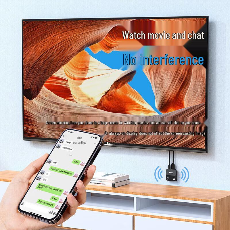 BIAZE Беспроводное устройство для зеркалирования экрана телефона по HDMI 4K60Hz
