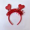 Юшенг Обруч для волос Романтический Красный Декор в виде сердца Повязка на голову День святого Валентина Свадьбы Вечеринки Выражение любви Подарок Аксессуар для волос