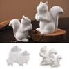 1/2 шт. Силиконовые формы в виде белок, Формы для свечей, Экологичные, Легко моющиеся, Многоразовые, Формы для гипса в виде животных-белок для DIY