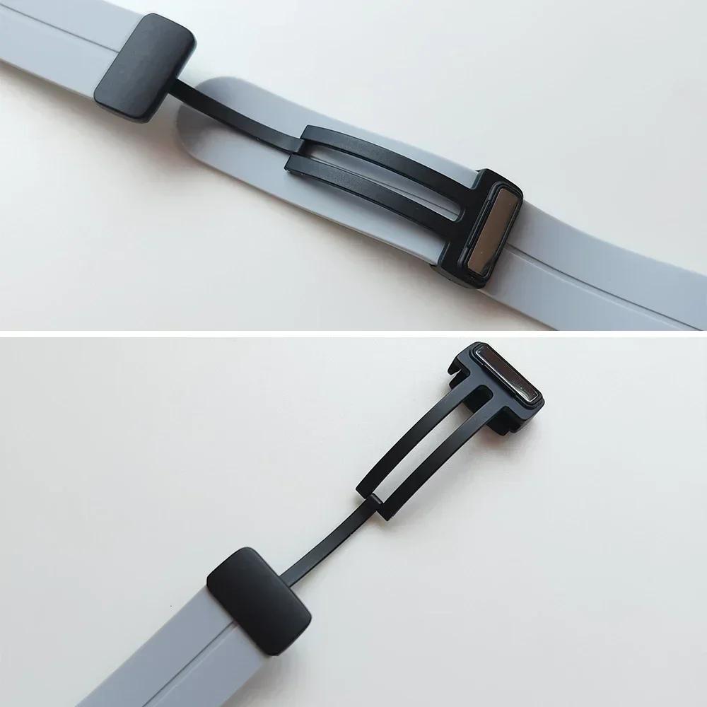 22mm 20mm Magnetic Silicone Strap For Omega X Swatch Joint MoonSwatch Band For Xiaomi Watch S4 S3 S2 S1/Huawei GT6Pro GT6 5 4 46
