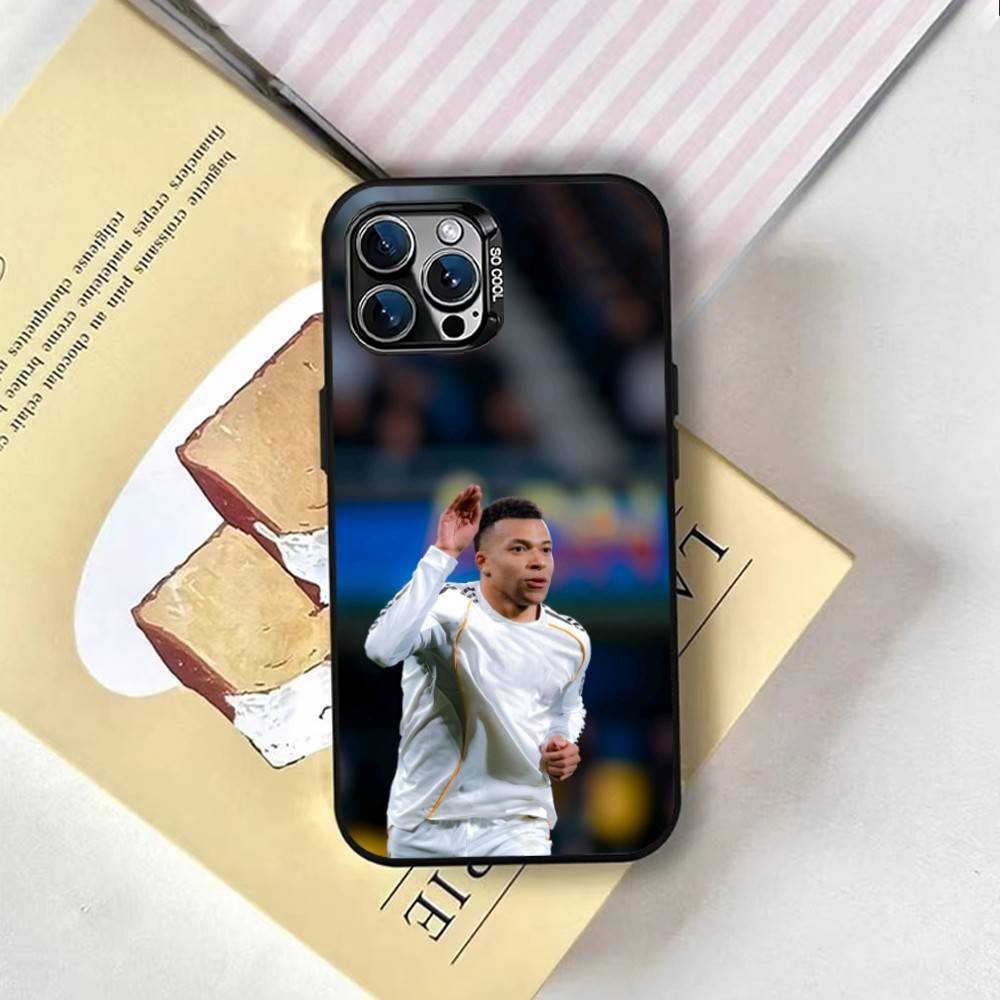 Чехол для телефона с изображением футбольной звезды K-kylian M-mbappe для iPhone 17,16,15,14,13,12,11 Plus,Pro Max,XS, Цветной Серебристый Черный Чехол