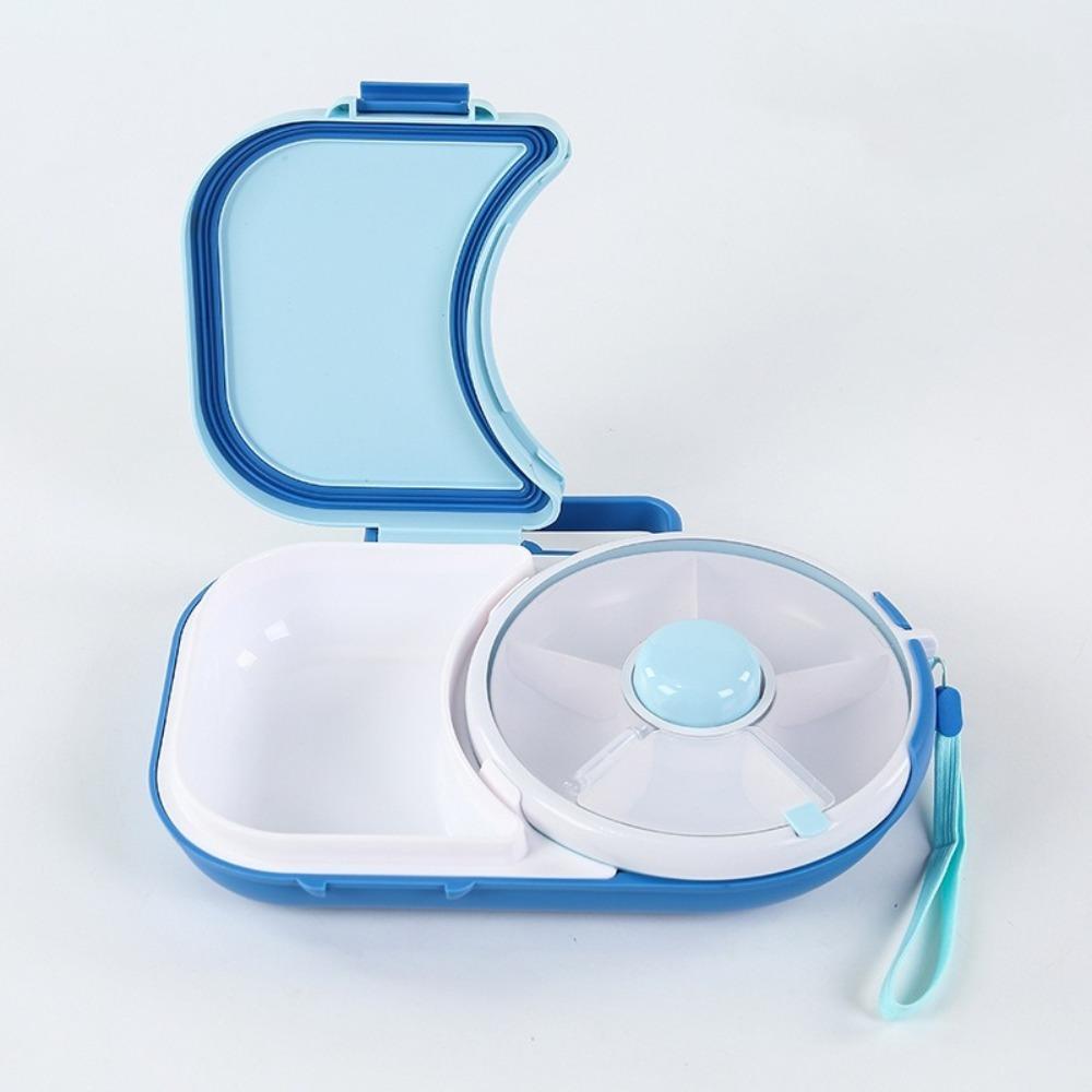 With 5 Compartments Rotating Lunch Boxes Moisture-Proof Rotating Snack Container Snack Spinner