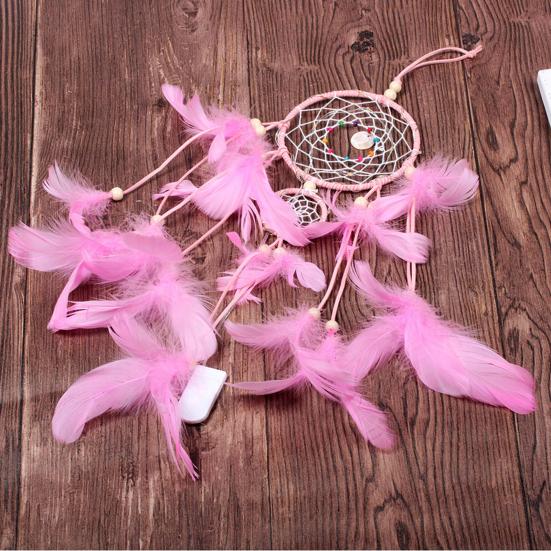 Ловец снов из перьев, довольно красочный подвесной декор, Ловец снов ручной работы для дома, спальни, подарок