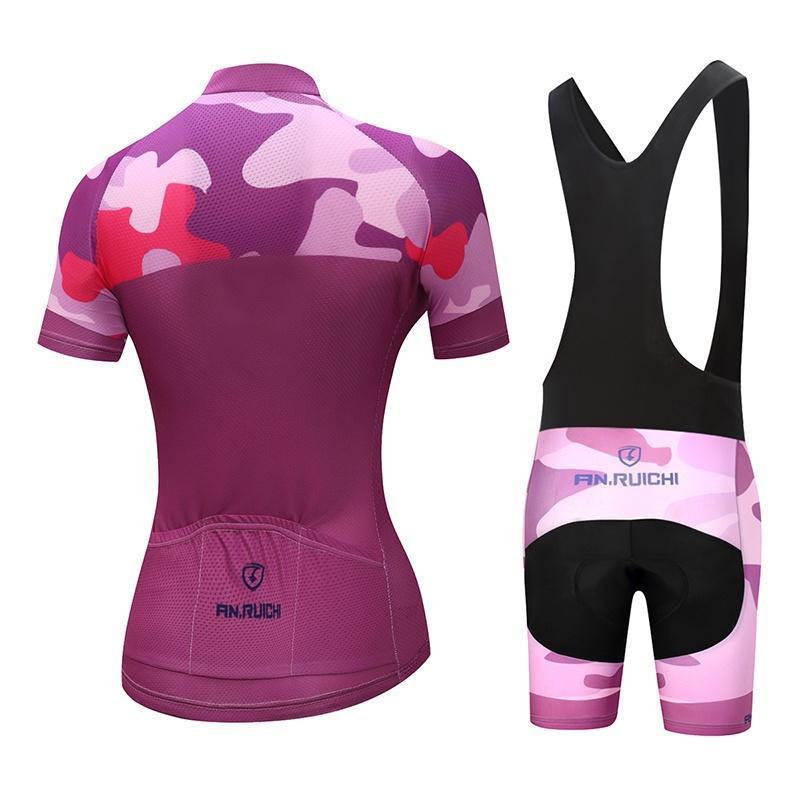Летний короткий комплект одежды для езды на велосипеде с принтом, женские спортивные трикотажные костюмы, черные брюки-комбинезон, велосипедная одежда