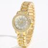 Роскошные женские золотые часы, модные стальные женские наручные часы для вечеринок, элегантные бриллиантовые золотые часы для офиса со стразами